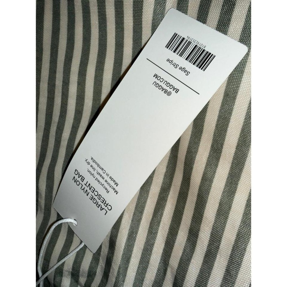 Baggu Large Crescent — Sage Stripe - Picture 2 of 3